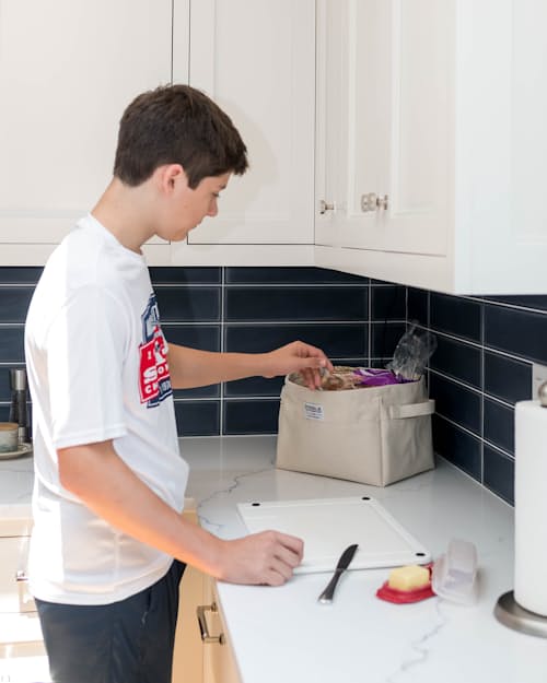 lifestyle image of Small Canvas Storage Bin