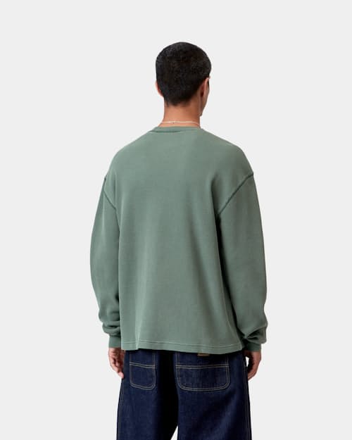 on model image of Vista Waffle Long Sleeve T-Shirt