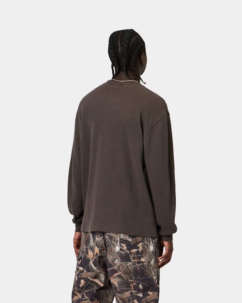 on model image of Vista Waffle Long Sleeve T-Shirt