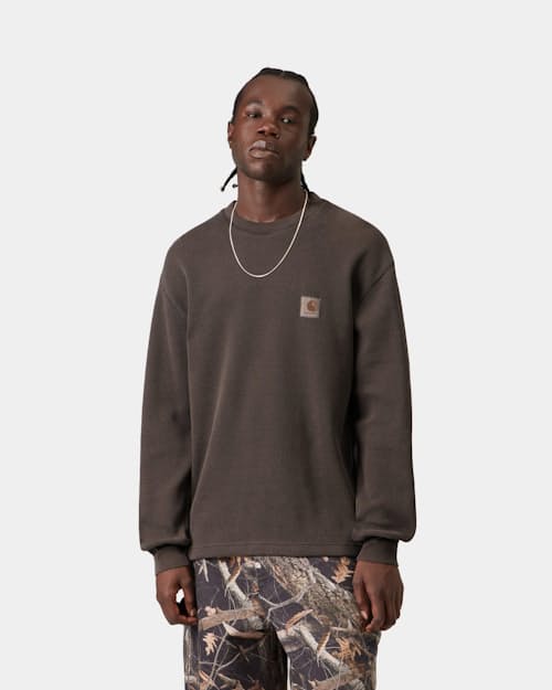on model image of Vista Waffle Long Sleeve T-Shirt