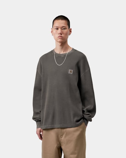 on model image of Vista Waffle Long Sleeve T-Shirt