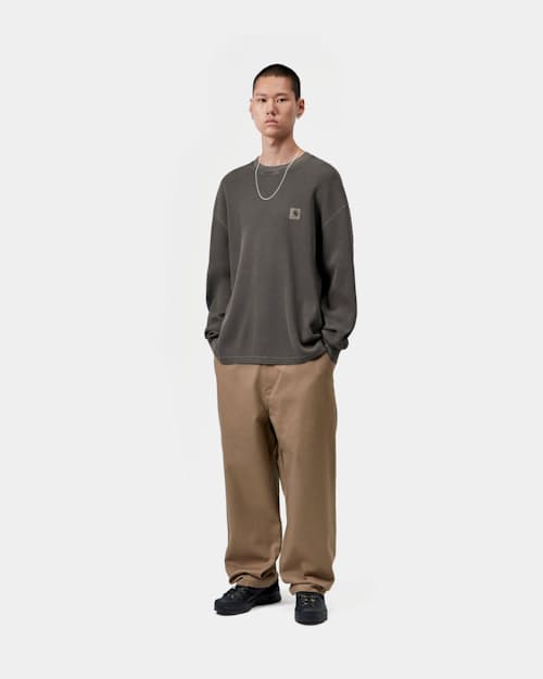 on model image of Vista Waffle Long Sleeve T-Shirt