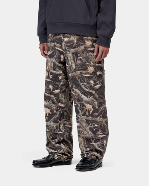 on model image of Double Knee Canvas Pant