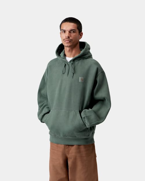 on model image of Vista Hooded Sweatshirt