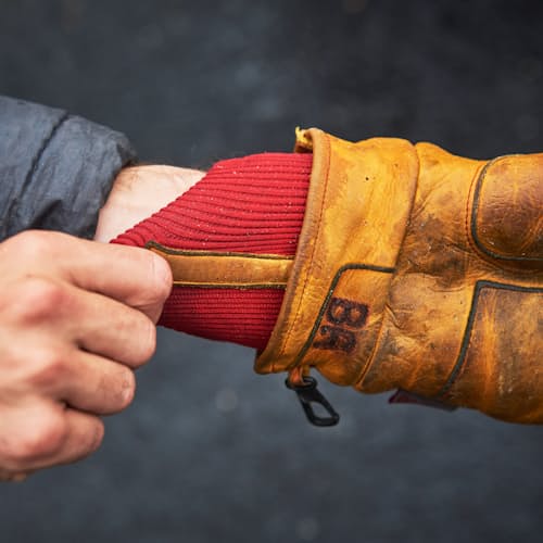 lifestyle image of Frontier Waxed Mittens