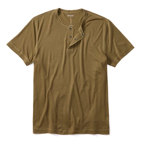 laydown image of 72-Hour Merino Short Sleeve Henley