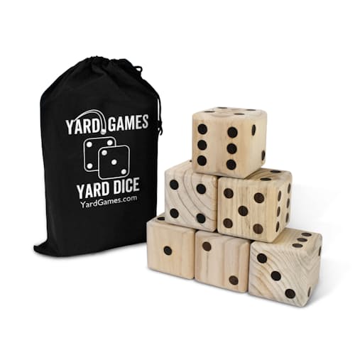 laydown image of Giant Wooden Yard Dice