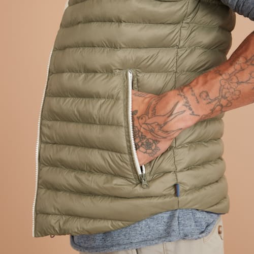 laydown image of Vail Reversible Puffer Vest