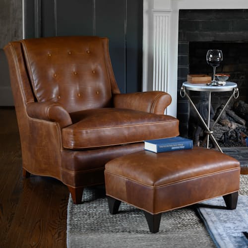 laydown image of Jefferson Street Ottoman (Made to Order)