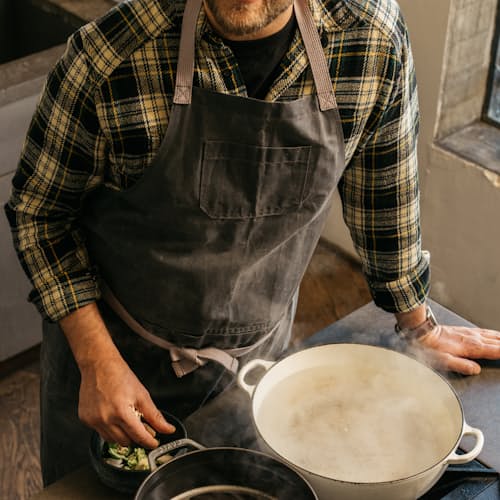 laydown image of Brad Leone Waxed Apron