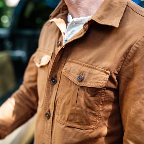 laydown image of Canvas Shirt Jacket