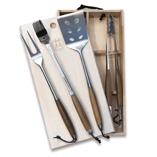 laydown image of 4-Piece BBQ Tool Set