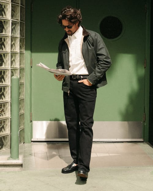 lifestyle image of Stretch Selvedge Denim - HB Straight