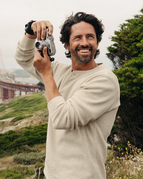 lifestyle image of Waffle Thermal Henley