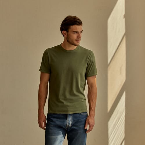lifestyle image of Supima Crew T-Shirt