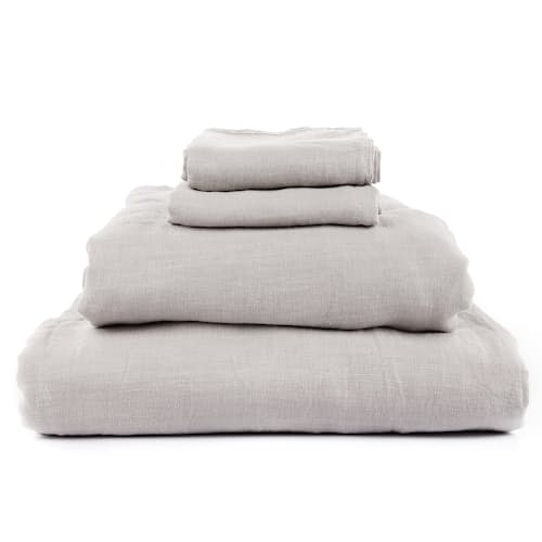 laydown image of Mica Linen Sheet Set (Queen)