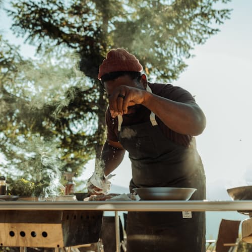 lifestyle image of Waxed Apron