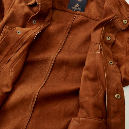 laydown image of Golden Bear Suede Shirt