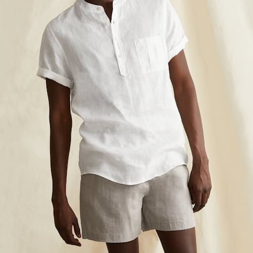 laydown image of Linen Home Short - 5"