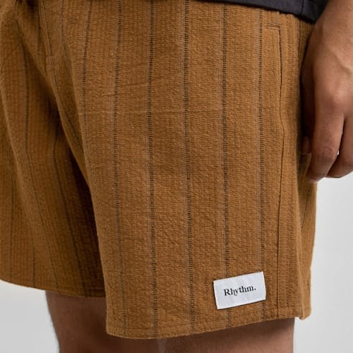 laydown image of Textured Linen Jam Short - 6"