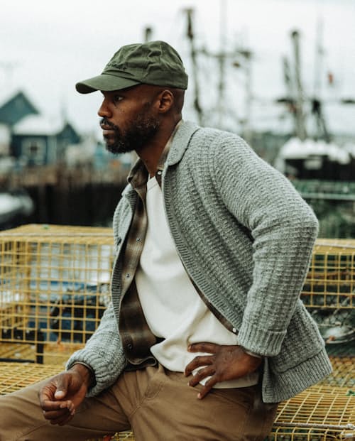 lifestyle image of Highland Wool Collared Cardigan