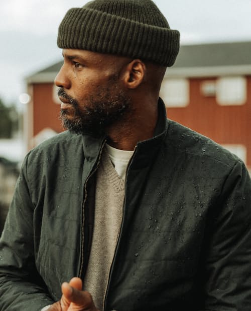 lifestyle image of York Quilted Waxed Jacket