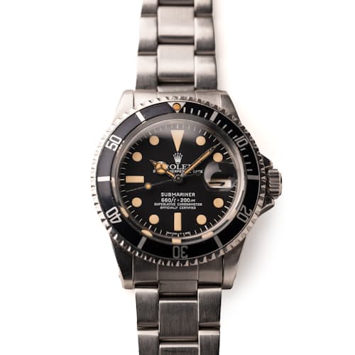 laydown detail image of Rolex 1680 MK1 Submariner
