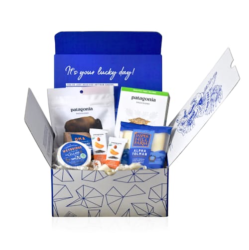 laydown image of Jasper Hill Farms & Patagonia Provisions Gift Box