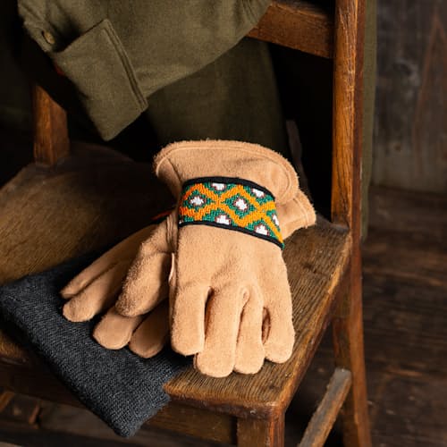 laydown image of The Yellowstone - Short Cuff Glove - Exclusive