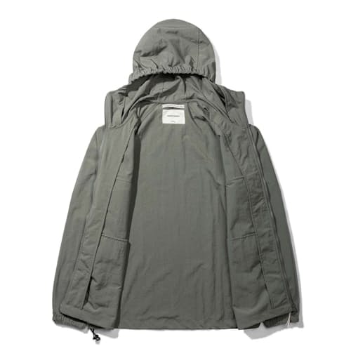 laydown image of Hooded Windbreaker Jacket