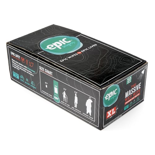 laydown image of 10 Pack - XL Disposable Epic Wipes