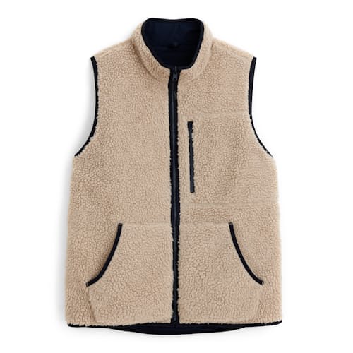 laydown image of Reversible Utility Vest in Sherpa