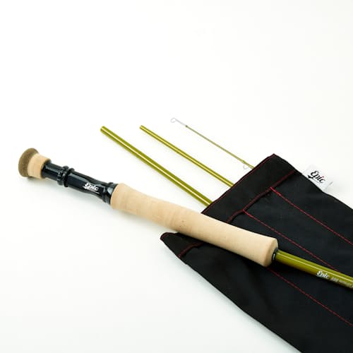 laydown image of 6wt 686 FastGlass Fly Rod w/Full Wells Grip
