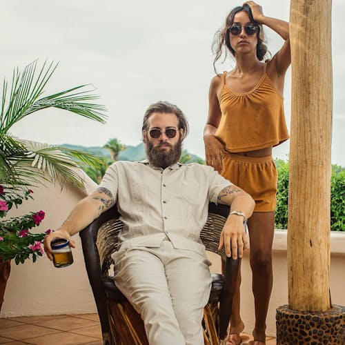 laydown image of Brisa Linen Shirt