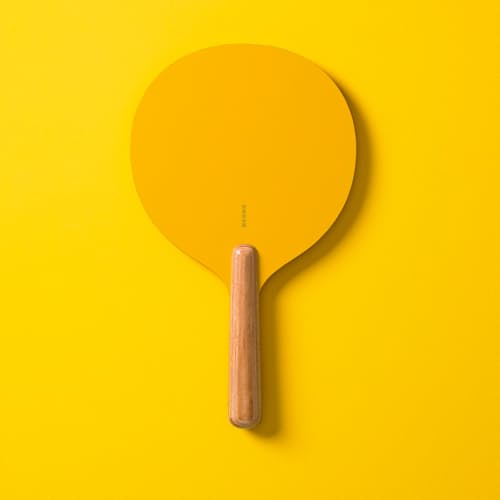 laydown image of Avora Natural Wood Paddle Tennis Set
