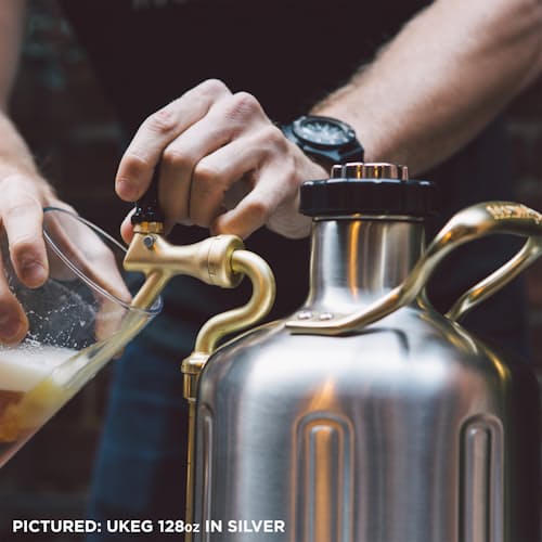 laydown image of uKeg 128 oz. - Copper Growler (w/CO2)