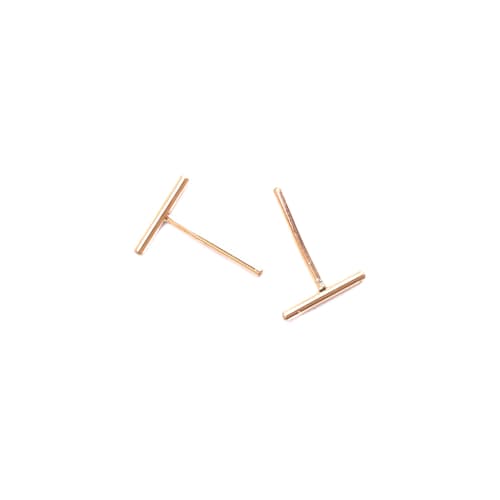 laydown image of 14K Gold Line Studs