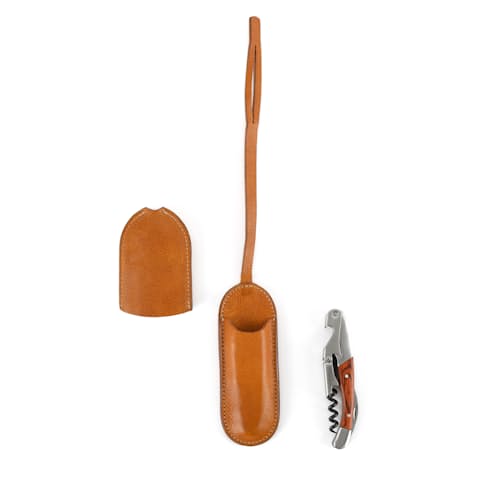 laydown image of Corkscrew Sleeve with Wine Key