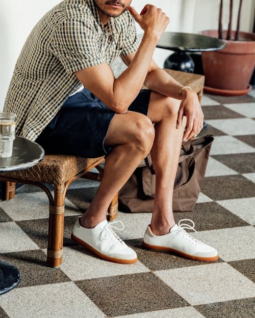 lifestyle image of Pebbled Leather Terra Low Sneaker