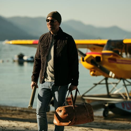 laydown image of Quilted Insulated Tanker Jacket - Exclusive