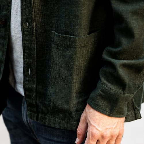laydown image of Hunter Bedford Cord Overshirt