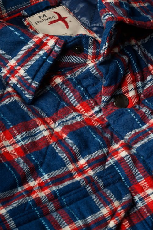 laydown detail image of Quilted Flannel Shirt Jacket
