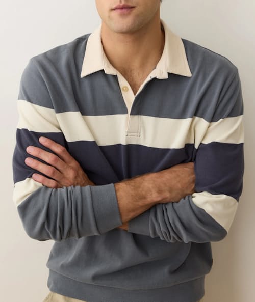 lifestyle image of Sueded Rugby Polo