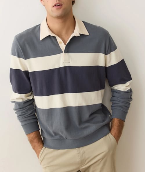 lifestyle image of Sueded Rugby Polo