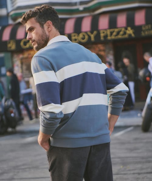 lifestyle image of Sueded Rugby Polo