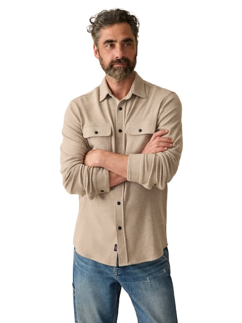 on model image of Legend Sweater Flannel Shirt