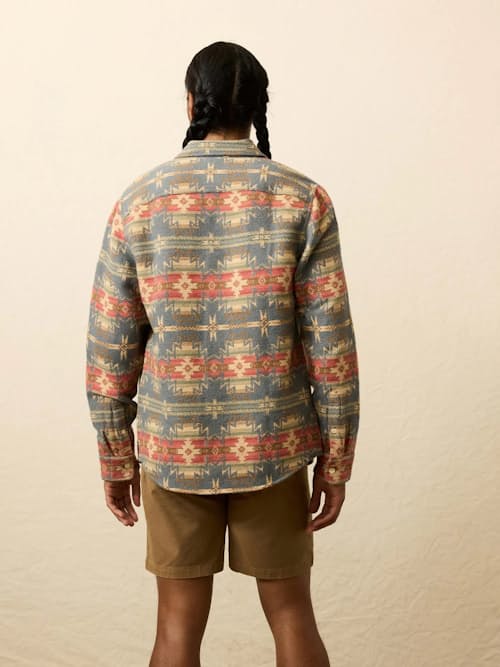 lifestyle image of Doug Good Feather Canyon Overshirt