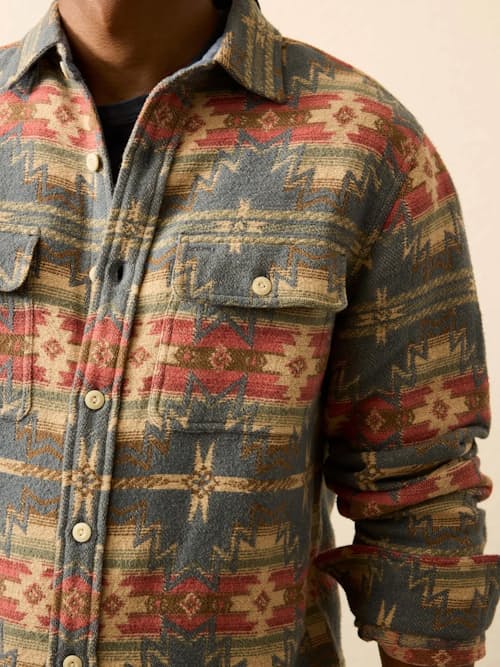 lifestyle image of Doug Good Feather Canyon Overshirt