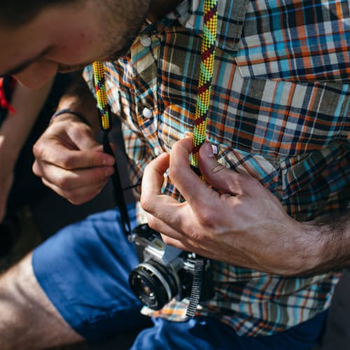 laydown image of Climbing Rope Camera Strap