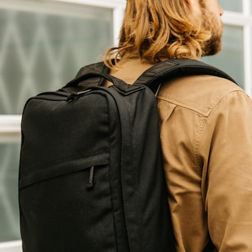 lifestyle image of Huckberry X GORUCK GR1 Slick Backpack - 26L